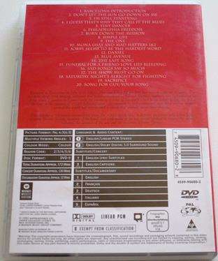 ELTON JOHN Live in Barcelona DVD