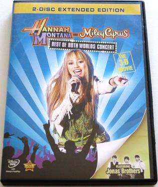 HANNAH MONTANA + MILEY CYRUS Best of Both Worlds Concert The 3-D Movie DVD [BBOX 6]