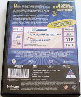 HANNAH MONTANA + MILEY CYRUS Best of Both Worlds Concert The 3-D Movie DVD [BBOX 6]