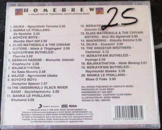 HOME BREW Volume 1 CD