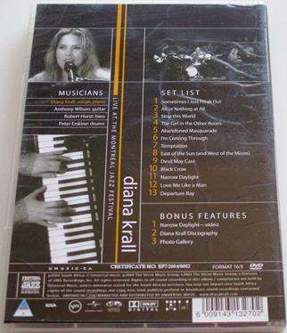 DIANA KRALL Live at the Montreal Jazz Festival DVD