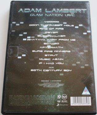 ADAM LAMBERT Glam Nation Live DVD