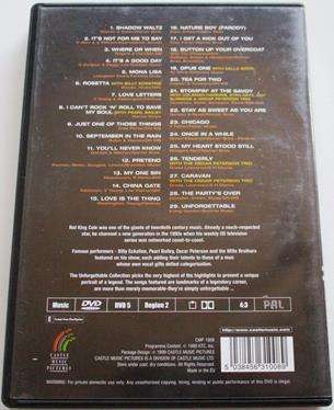NAT KING COLE and FRIENDS The Unforgettable Collection DVD