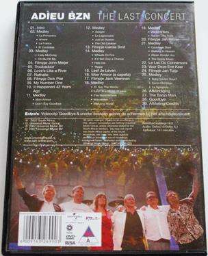 BZN Adieu BZN the Last Concert DVD