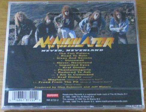 ANNIHILATOR Never, Neverland Remastered CD