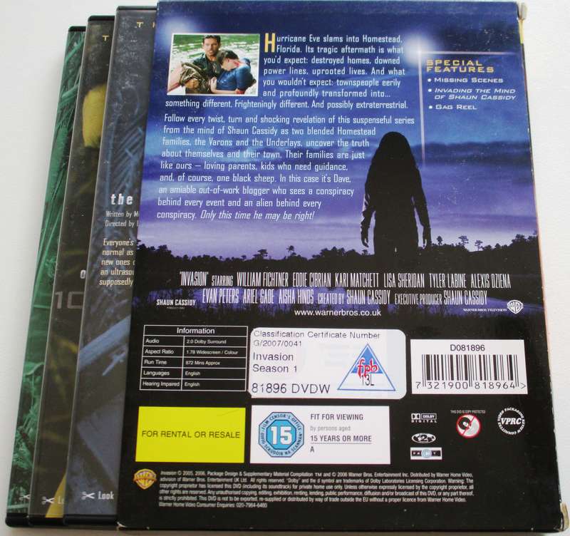 INVASION The Complete Series DVD Box Set [Box Set shelf]