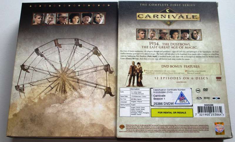 CARNIVALE The Complete First Season DVD Box Set [Box Set shelf]