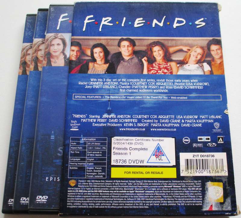 FRIENDS The Complete First Series DVD [Box Set shelf]