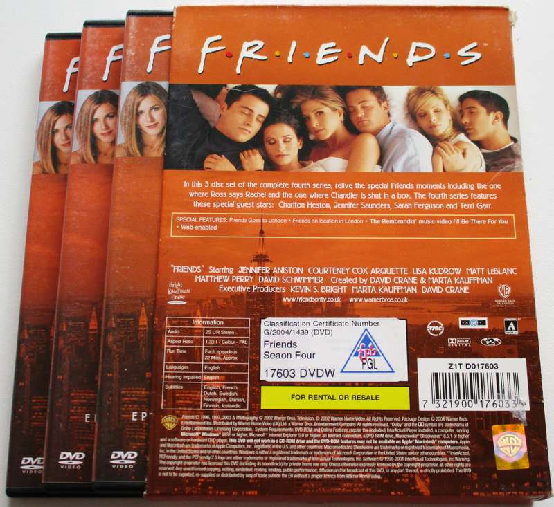 FRIENDS The Complete Fourth Series DVD [Box Set shelf]