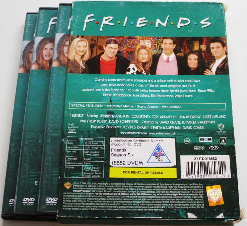 FRIENDS The Complete Sixth Series DVD [Box Set shelf]