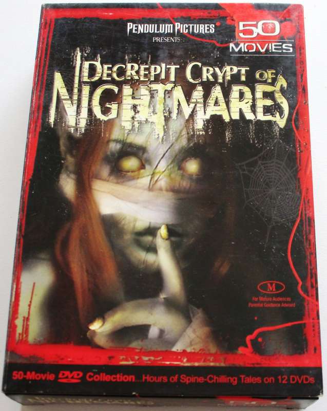 DECREPIT CRYPT OF NIGHTMARES 50 Movie Box Set DVD [Box Set shelf]