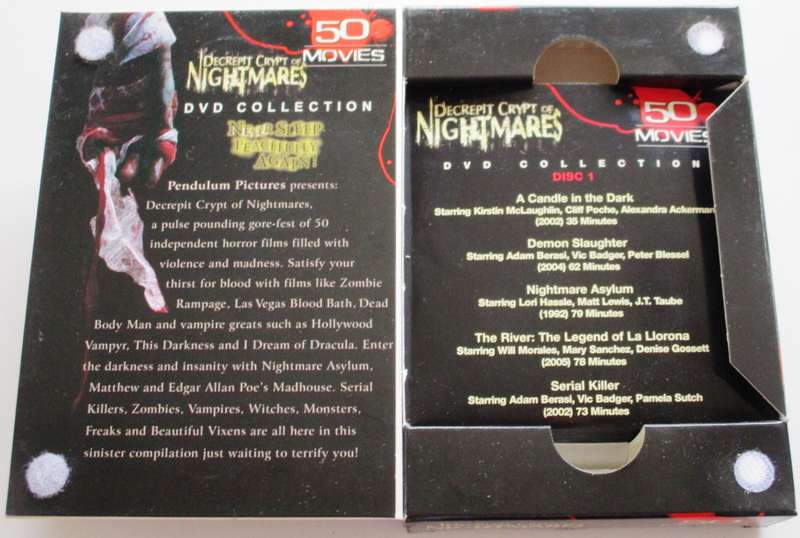 DECREPIT CRYPT OF NIGHTMARES 50 Movie Box Set DVD [Box Set shelf]