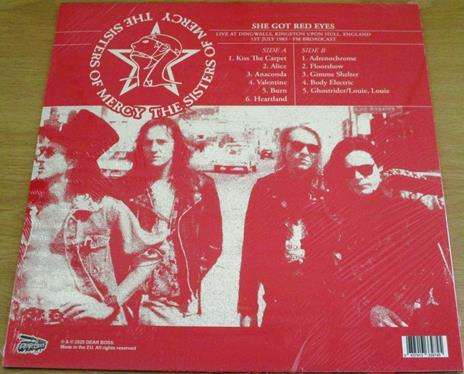 THE SISTERS OF MERCY Shes Got Red Eyes Ltd Edition RED LP VINYL Record [Bauhaus]