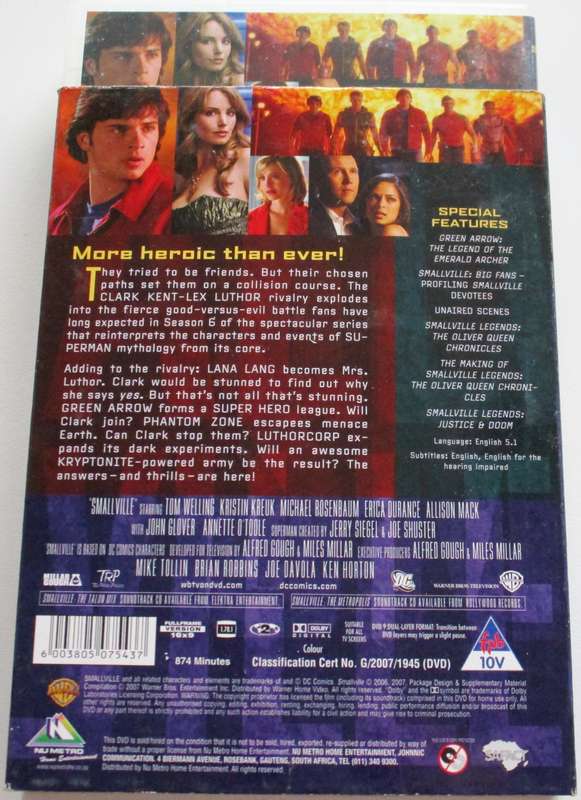 SMALLVILLE The Complete Sixth Season DVD BOX SET [Box Set shelf]