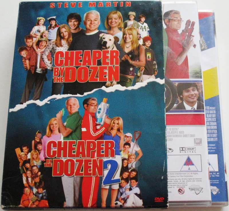 CHEAPER BY THE DOZON + CHEAPER BY THE DOZEN 2 Steve Martin DVD Box set [Box Set shelf]