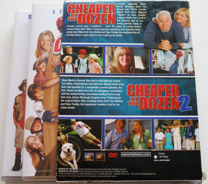 CHEAPER BY THE DOZON + CHEAPER BY THE DOZEN 2 Steve Martin DVD Box set [Box Set shelf]