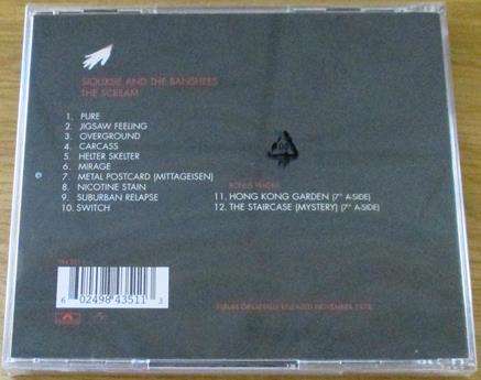 SIOUXSIE & THE BANSHEES The Scream with Bonus Tracks CD