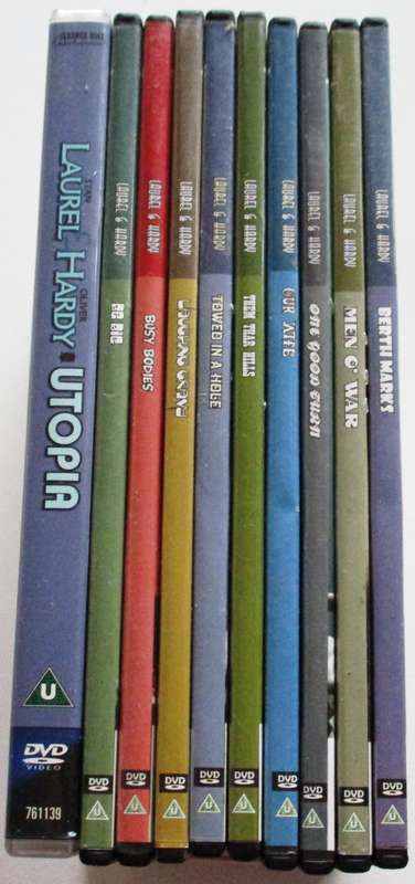 LAUREL & HARDY 10 Films 10xDVDs  [Box Set shelf]