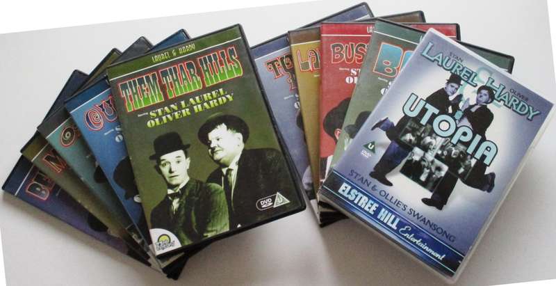 LAUREL & HARDY 10 Films 10xDVDs  [Box Set shelf]