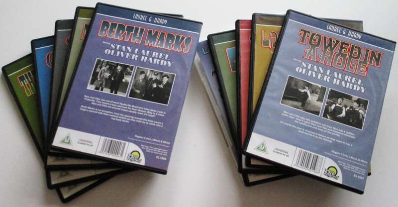 LAUREL & HARDY 10 Films 10xDVDs  [Box Set shelf]