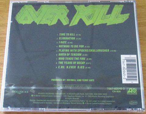 OVERKILL The Years of Decay CD