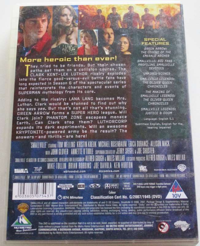 SMALLVILLE Season 6  6xDVD BOX SET  [Box Set shelf]