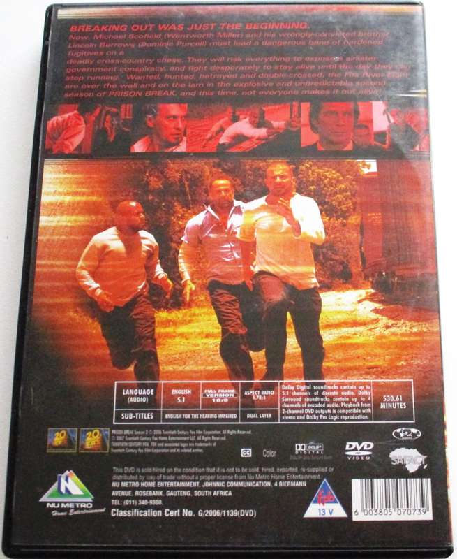 PRISON BREAK Season 2 Part 1 Episodes 1-12 DVD BOX SET [Box Set shelf]