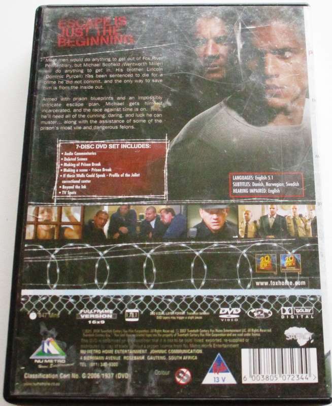 PRISON BREAK The Complete First Season 7xDVD BOX SET [Box Set shelf]