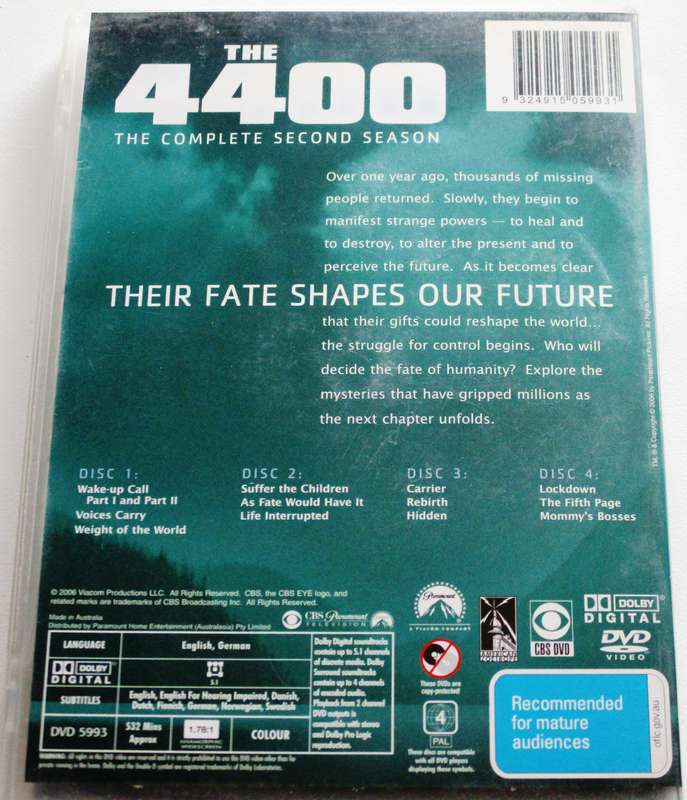 THE 4400 The Complete Season 2 DVD  [Box Set shelf]
