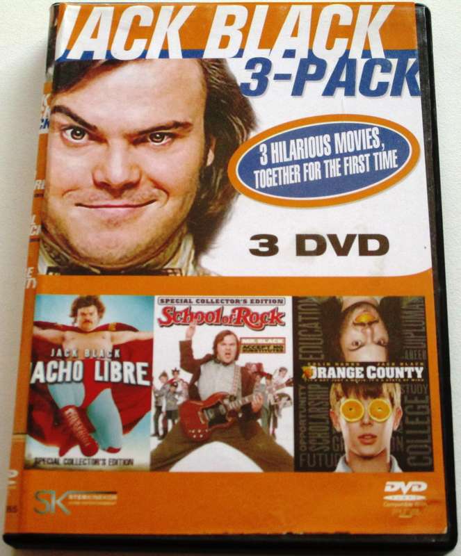 JACK BACK: Macho Libre + School of Rock + Orange County 3xDVD  [Box Set shelf]