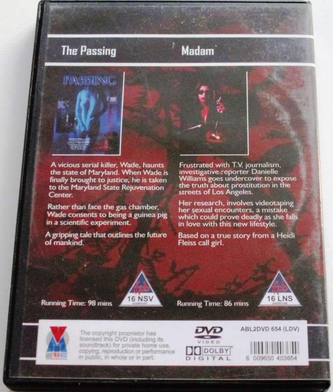 THRILLER COLLECTION: PASSING + MADAM 2xDVD  [Box Set shelf]