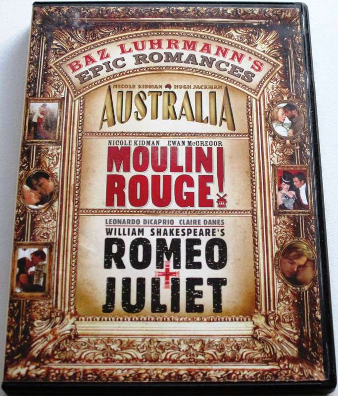 AUSTRALIA + MOULIN ROUGE + ROMEO+JULIET 3xDVD  [Box Set shelf]