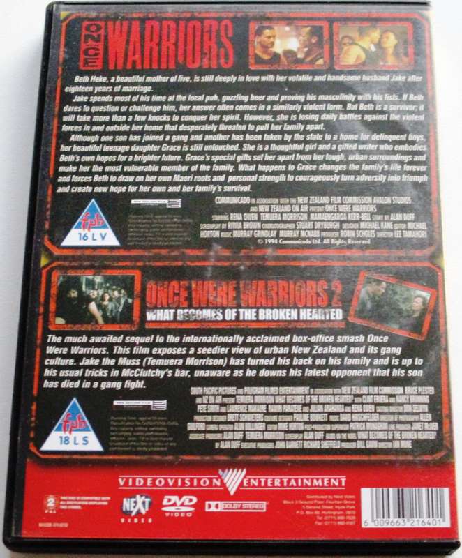 ONCE WERE WARRIORS + ONCE WERE WARRIORS 2xDVD  [Box Set shelf]