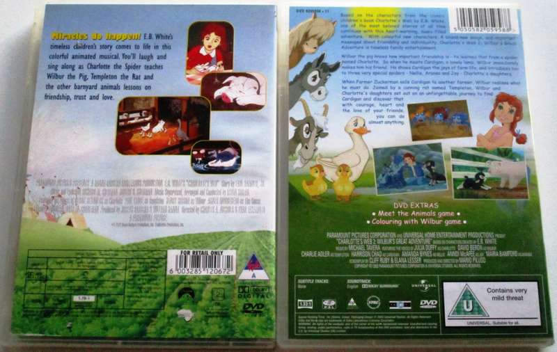 CHARLOTTE'S WEB + CHARLOTTE'S WEB 2 2xDVD  [Box Set shelf]