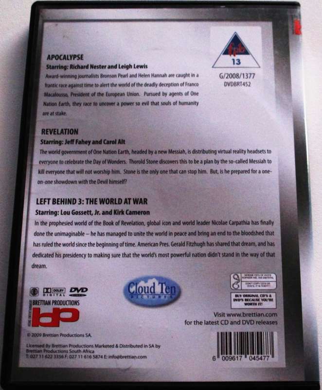 APOCALYPSE + REVELATION + LEFT BEHIND 3 3xDVD  [Box Set shelf]