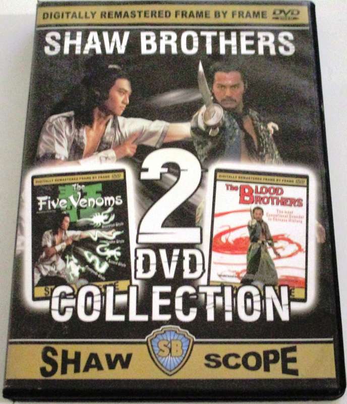 SHAW BROTHERS The Five Venoms + The Blood Brothers DVD Digitally Remastered [Box Set shelf]
