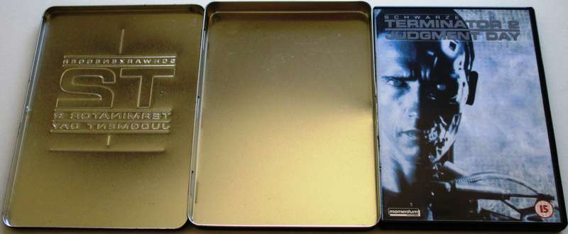 TERMINATOR 2 Arnold Schwarzenegger Ltd Black Tin Edition CD [Box Set shelf]