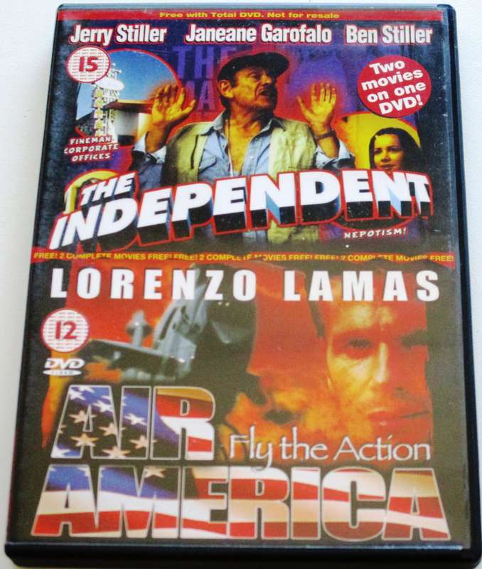 THE INDEPEDENT Ben Stiller + AIR AMERICA Lorenzo Lamas DVD [Box Set shelf]