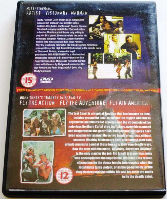 THE INDEPEDENT Ben Stiller + AIR AMERICA Lorenzo Lamas DVD [Box Set shelf]