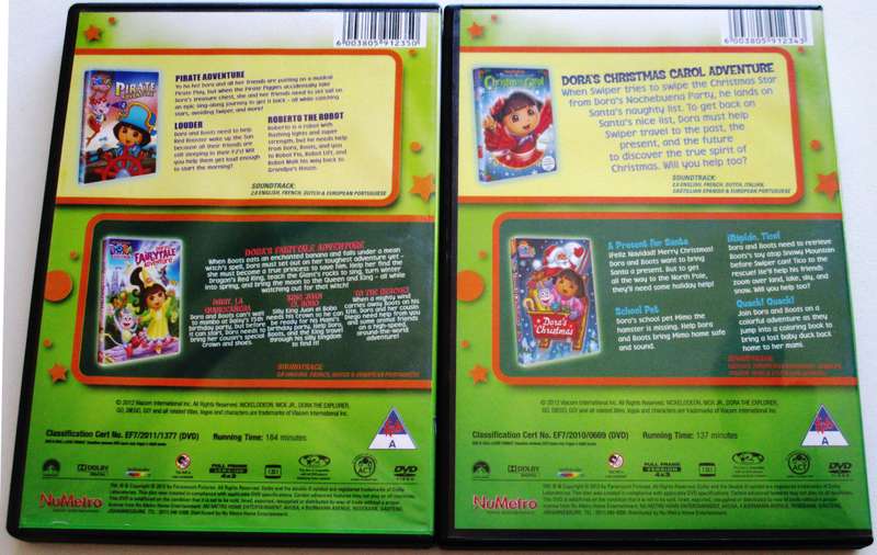 4 DORA THE EXPLORER Movies 4xDVD [Box Set shelf]