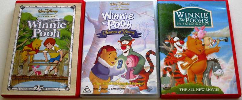 WINNIE THE POOH 3 Movies 3xDVD [Box Set shelf]