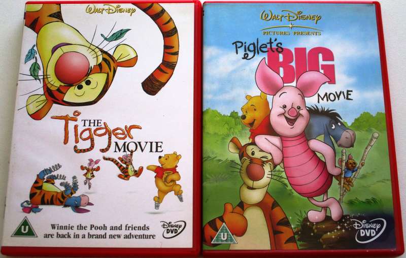 PIGLET'S BIG MOVIE + THE TIGGER MOVIE DVD [Box Set shelf]
