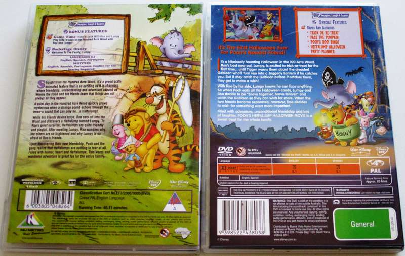 POOH'S HEFFALUMP HALLOWEEN MOVIE + POOH'S HEFFALUMP MOVIE DVD [Box Set shelf]