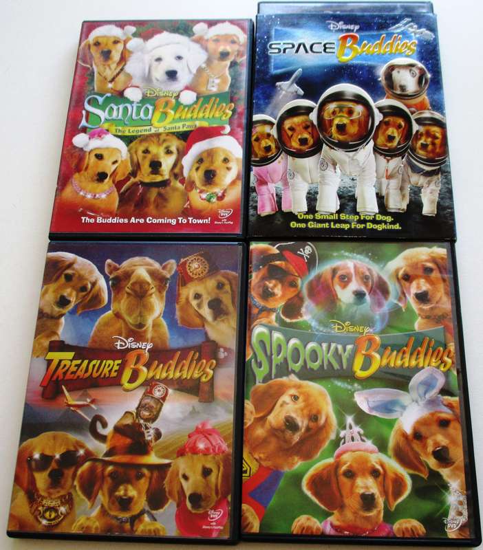 DISNEY SANTA BUDDIES + SPACE BUDDIES + SPOOKY BUDDIES + TREASURE BUDDIES 4xDVD [Box Set shelf]