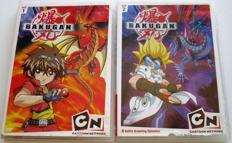 BAKUGAN Battle Brawlers Vol.1 + 2  2xDVD [Box Set shelf]
