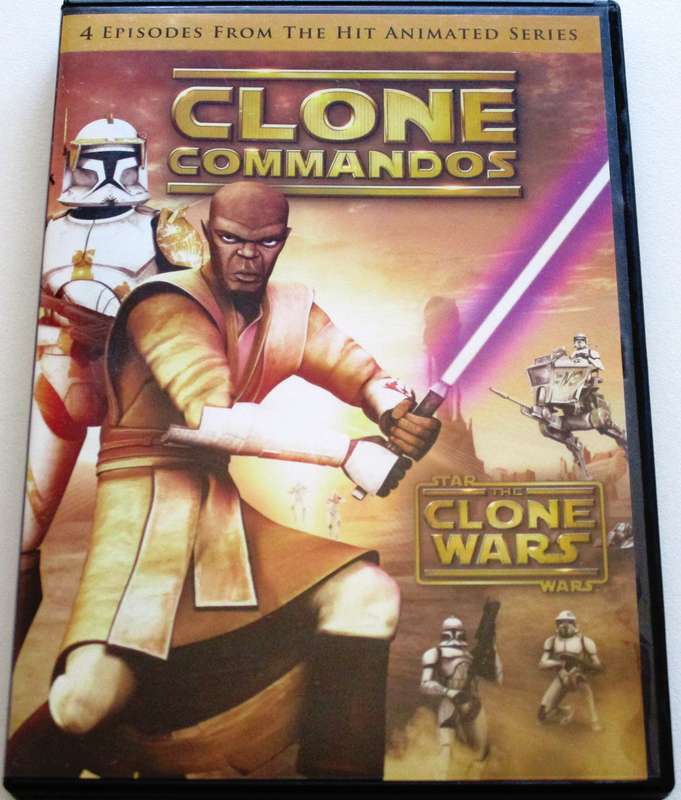 STAR WARS CLONE COMMANDOS + CLONE WARS A GALAXY DIVIDED 2xDVD [Box Set shelf]