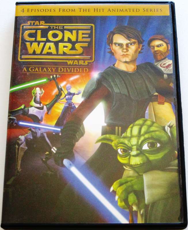 STAR WARS CLONE COMMANDOS + CLONE WARS A GALAXY DIVIDED 2xDVD [Box Set shelf]