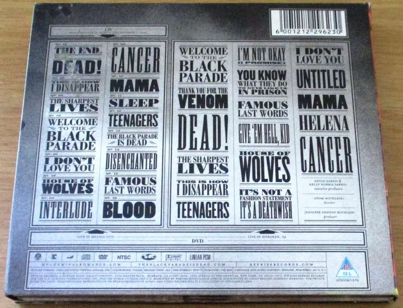 MY CHEMICAL ROMANCE The Black Parade is Dead CD+DVD Digipak [Gx16]