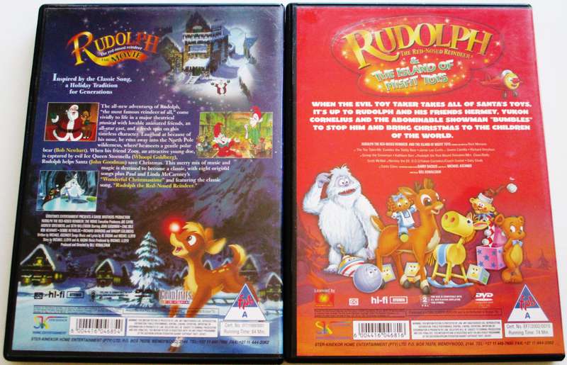 RUDOLPH THE RED NOSED REINDEER The Movie + The Island of Misfit Toys 2xDVD [Box Set shelf]