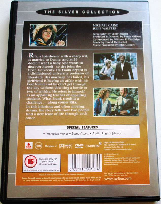 EDUCATING RITA Michael Caine Julie Walters DVD [Box Set shelf]